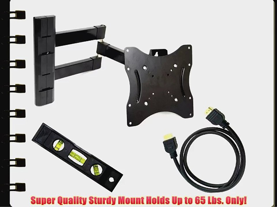 GSI High-Grade Sturdy-Steel Articulating Arm Wall Mount with Tilt and Swivel Functions - for