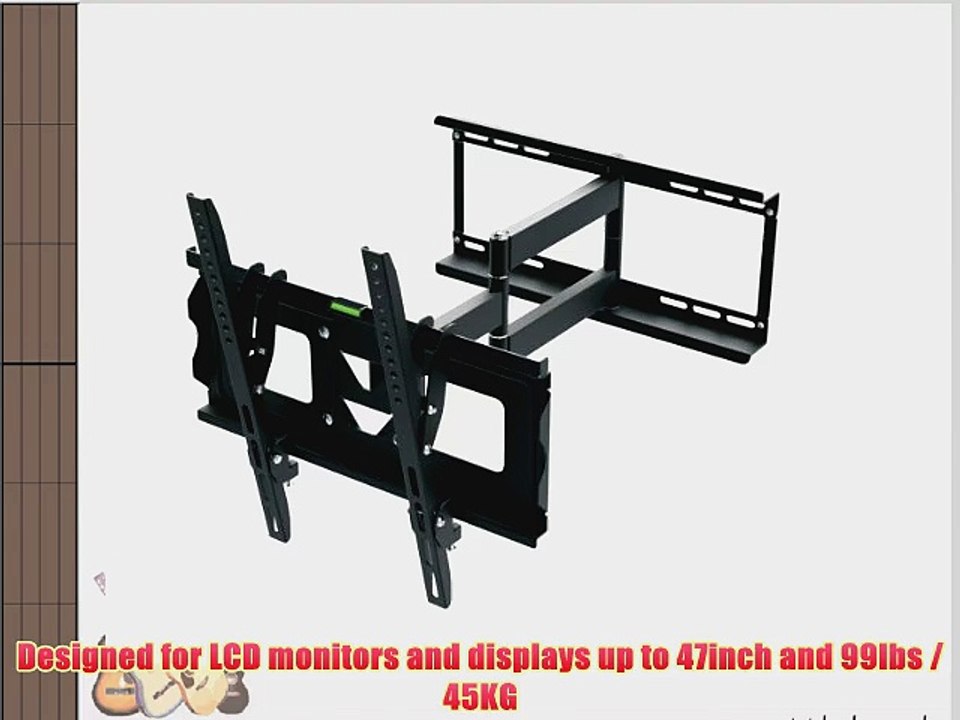 Ematic EMW5104 23-Inch to 47-Inch TV Tilt/Swivel Wall Mount Kit with HDMI Cable - Black