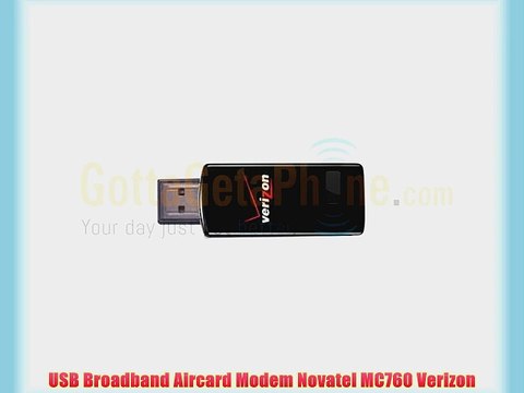 USB Broadband Aircard Modem Novatel MC760 Verizon