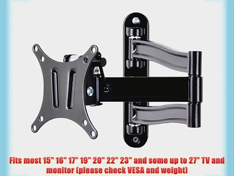 VideoSecu Tilting Swivel Articulating Computer Monitor TV Wall Mount Bracket for 16 19 24 Sceptre