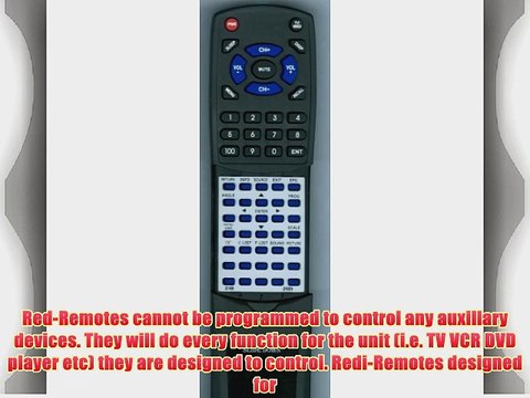 JENSEN Replacement Remote Control for JE2608WV JE1911 JE2611RTL JE3211 JE1909