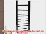 TransDeco Glass Multimedia CD/DVD Rack for 336 CD 234 DVD Black