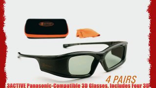 PANASONIC-Compatible 3ACTIVE? 3D Glasses. For 2011 3D TV's. Rechargeable. MULTI-PACK