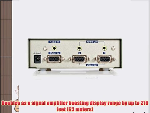 StarTech.com 2 Port High Resolution VGA Video Splitter with Audio - 400 MHz