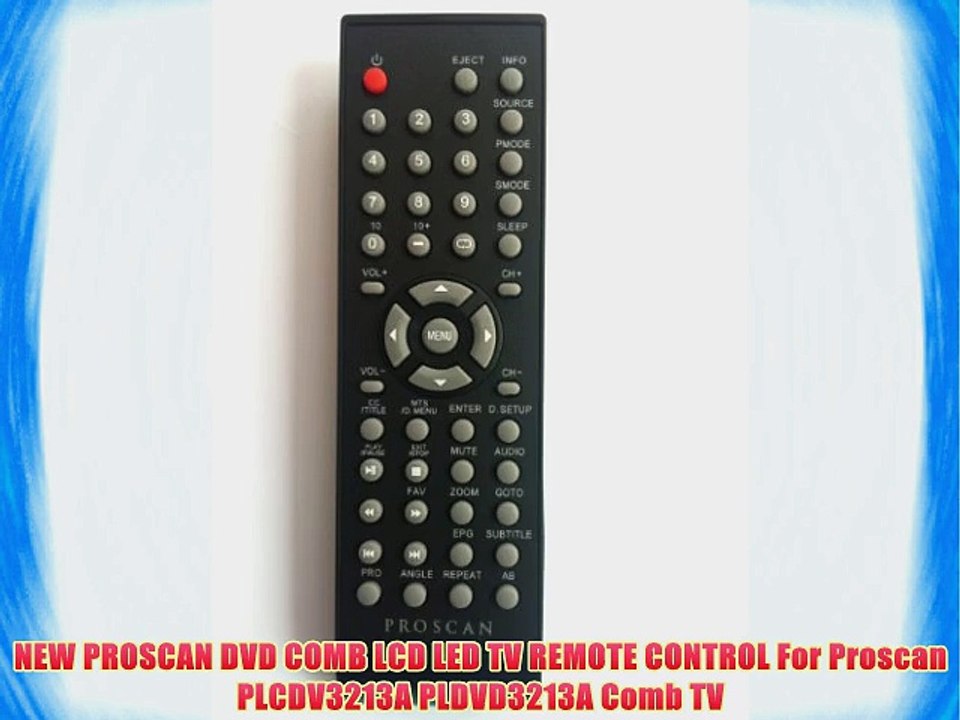 NEW PROSCAN DVD COMB LCD LED TV REMOTE CONTROL For Proscan PLCDV3213A PLDVD3213A Comb TV