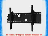 Black Adjustable Tilt/Tilting Wall Mount Bracket for Toshiba 40RV525U 40 Inch LCD HDTV TV Television