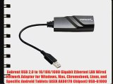 Sabrent USB 2.0 to 10/100/1000 Gigabit Ethernet LAN Wired Network Adapter for Windows Mac Chromebook