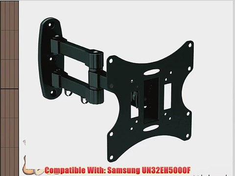 Black Full-Motion Tilt/Swivel Wall Mount Bracket for Samsung UN32EH5000F 32 inch LED HDTV TV/Television