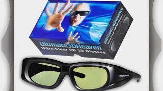 2 Ultra-Clear 3D Glasses for Sharp 3D Televisions Rechargeable