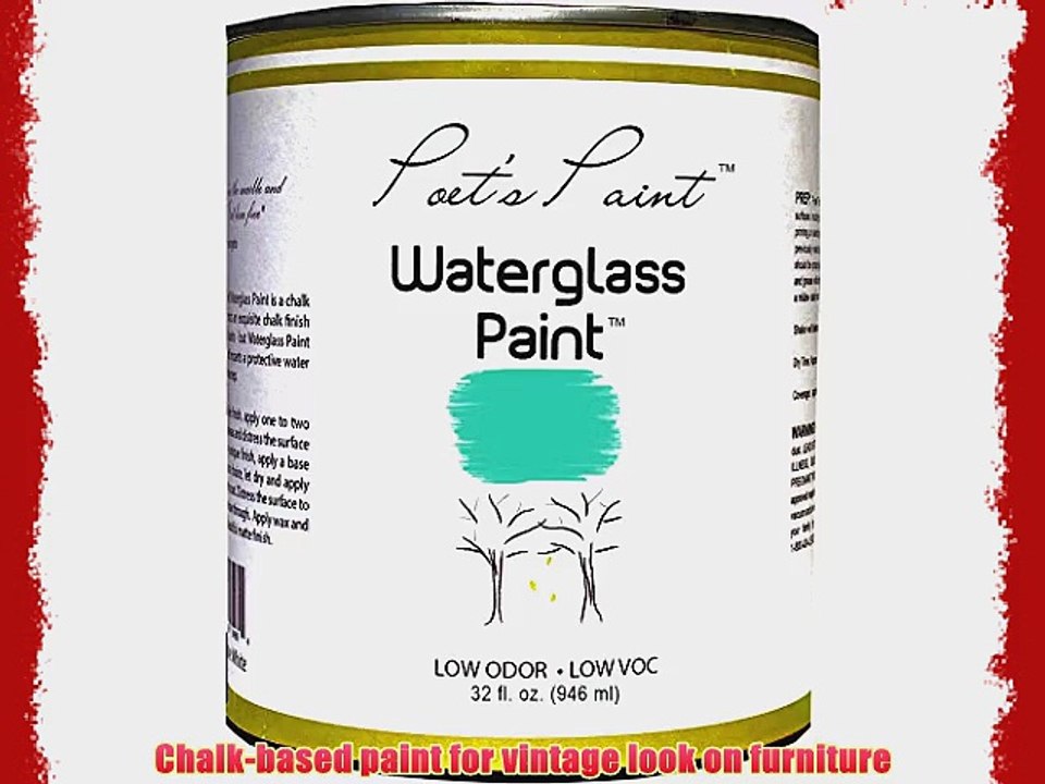 Poets Paint Waterglass Paint Chalk Based Finish Aegean Turquoise