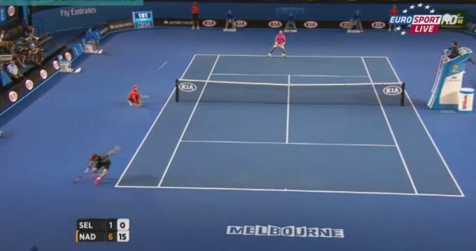 AO2015 R3 Rafael Nadal vs. Dudi Sela (SET 2)