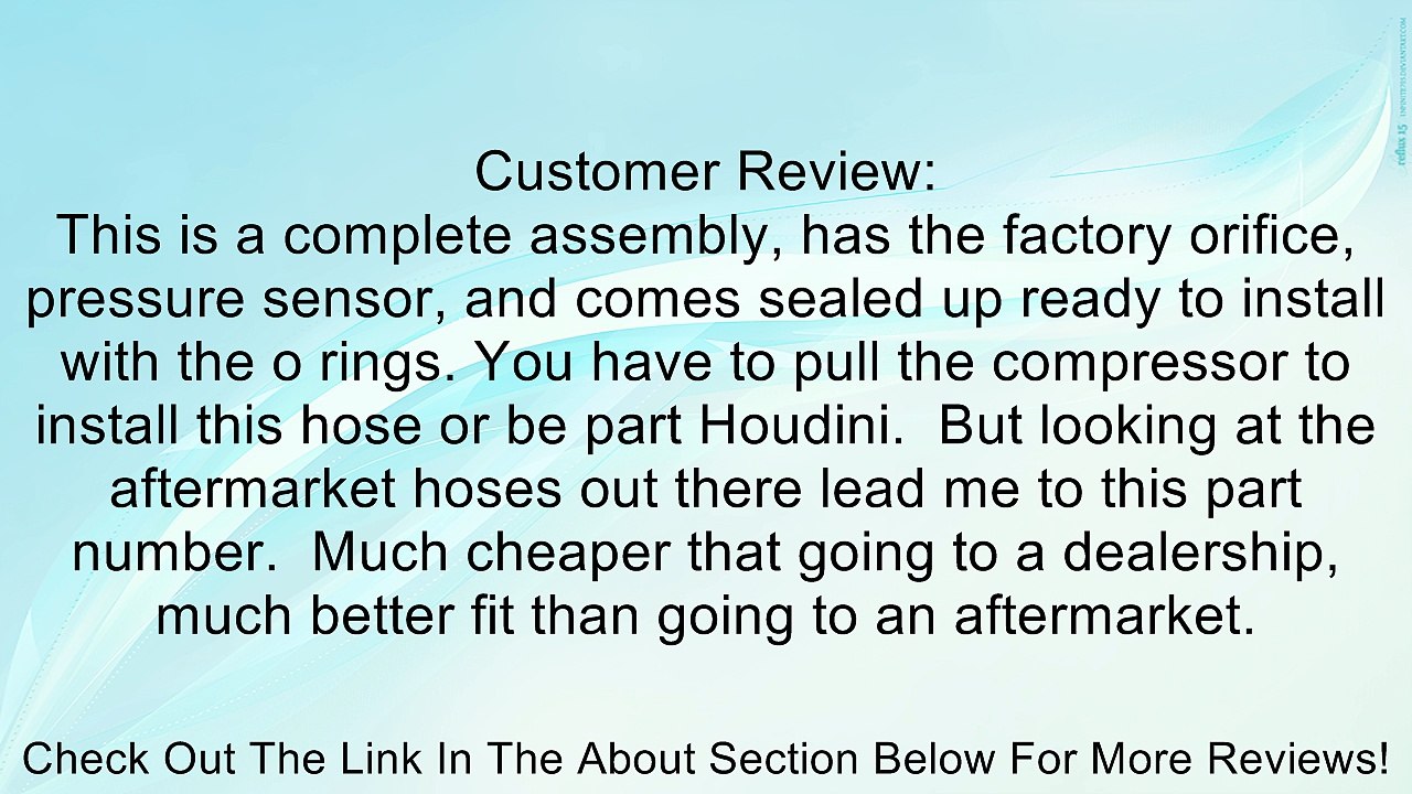 Motorcraft YF3577 Air Conditioning Refrigerant Hose Review