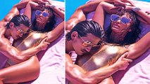 Irina Shayk Hot Metallic Swimsuit Photoshoot 2014