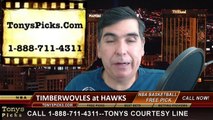 Atlanta Hawks vs. Minnesota Timberwolves Free Pick Prediction NBA Pro Basketball Odds Preview 1-25-2015