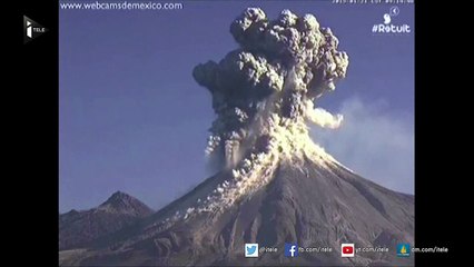 Une webcam filme l'impressionnante éruption d'un volcan mexicain