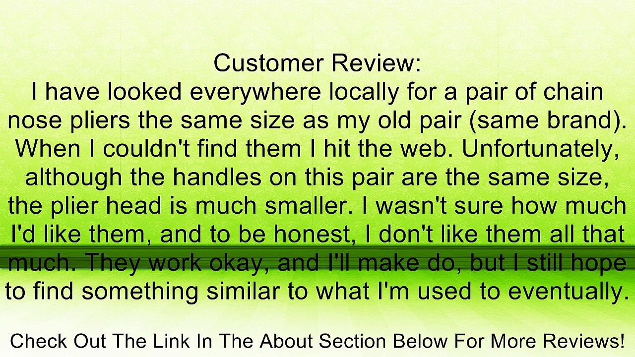 Beadalon Chain Nose Pliers, Ergo Style Review
