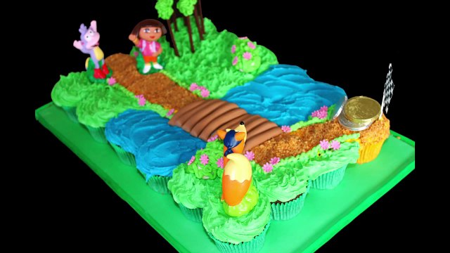Dora Cupcake Cake! Make a Dora the Explorer Pullapart Cupcakes Cake - by Cupcake Addiction