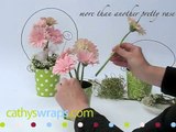 How to make adorable flower arrangements for baby showers and DIY weddings. By cathyswraps.mov