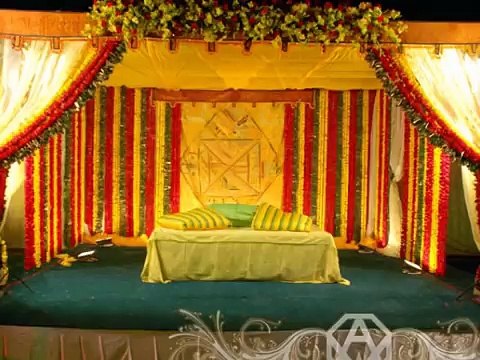 Mehndi Function - Groovy Green - Wedding Function Decor Design and Arrangements in Pakistan