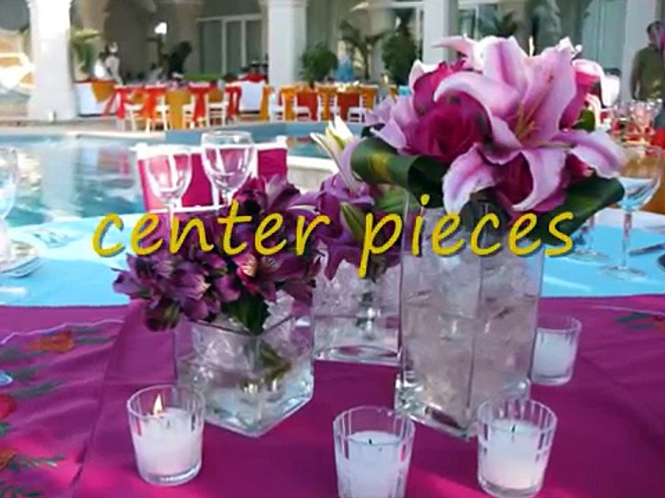Flower arrangements for weddings and events, CENTER PIECES cancunweddingflorist.com_2