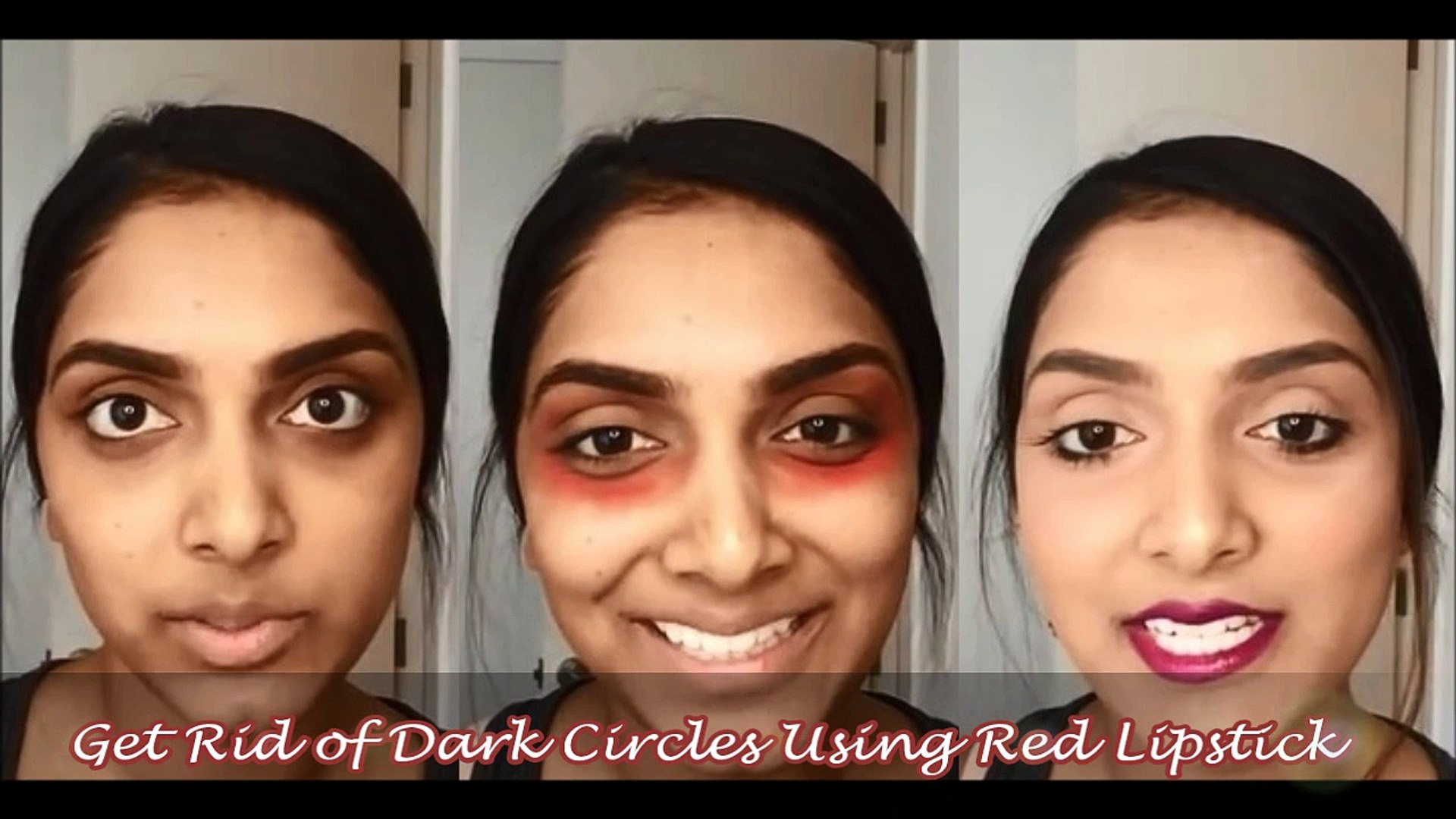 Hide Dark Circles Using Red Lipstick by Deepicam - video Dailymotion