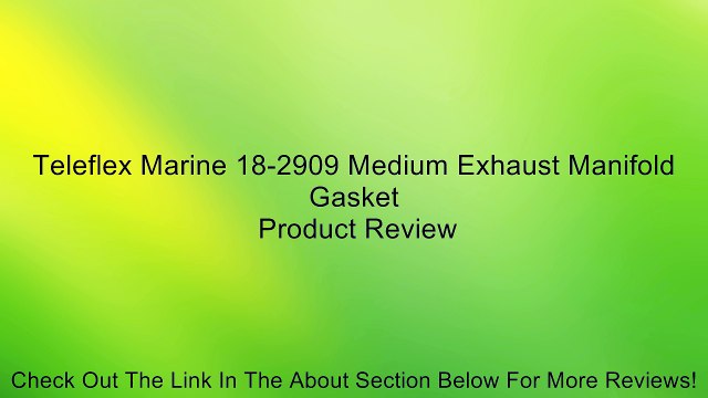Teleflex Marine 18-2909 Medium Exhaust Manifold Gasket Review