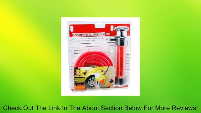 Liquid Transfer Gasoline Water and Air Siphon Inflation Pump with Hose Review
