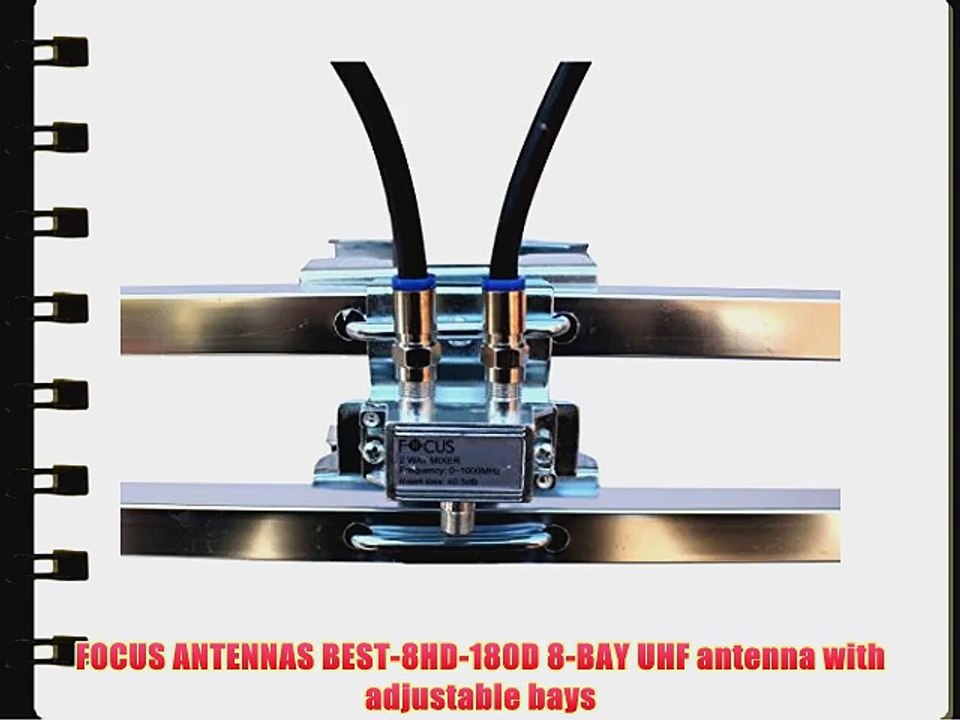 FOCUS ANTENNAS BEST-8HD-180D 8-BAY UHF antenna with adjustable bays