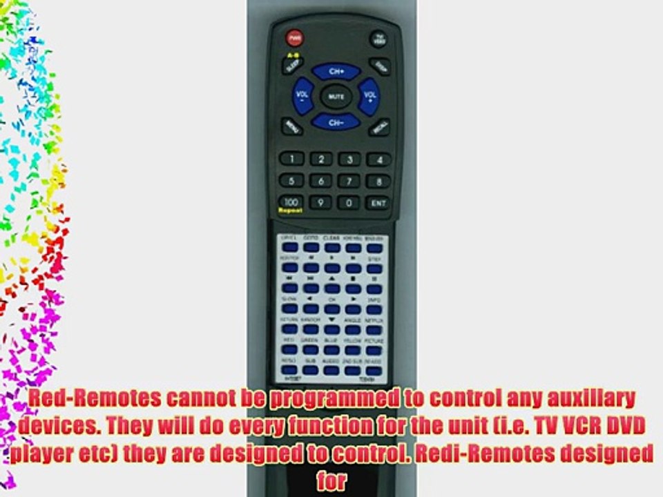 TOSHIBA Replacement Remote Control for BDX2150 BDX5200KU SER0402 BDX2150KU BDX2200