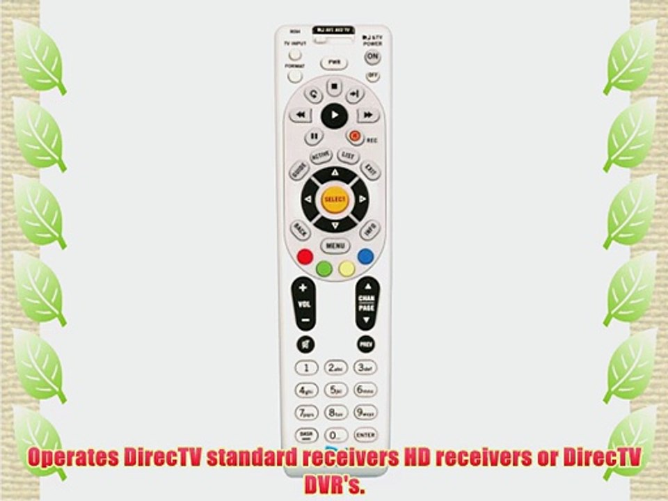 Directv Replacement Universal Remote Control One Size Fits All Two Aa Batteries Included