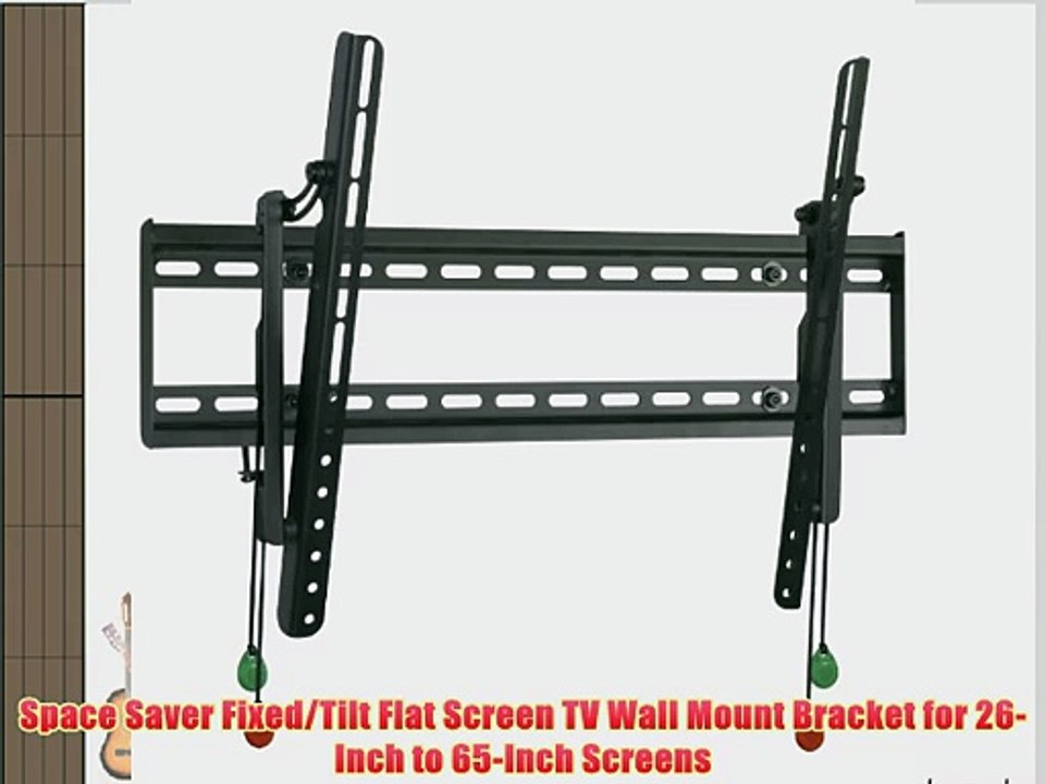 Space Saver Fixed/Tilt Flat Screen TV Wall Mount Bracket for 26-Inch to 65-Inch Screens