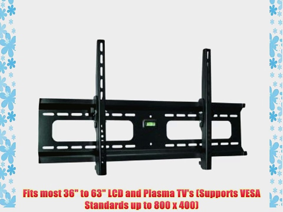 Low Profile Black Tilt/Tilting Wall Mount Bracket for Zenith Z50PJ240 Plasma HDTV TV/Television
