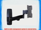 Displays2go LMTHAR1737 TV Swivel Wall Mount with Black Metal LCD Bracket for 17 to 37-Inches