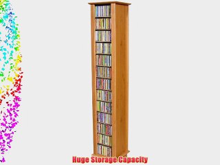 Revolving Media Tower-2 Sided Oak