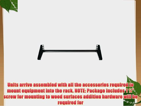 StarTech RK119WALLV 1U 19-Inch Steel Vertical Wall Mount Equipment Rack Bracket (Black)