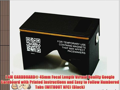 I AM CARDBOARD? 45mm Focal Length Virtual Reality Google Cardboard with Printed Instructions