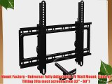 Mount Factory - Universal Fully Adjustable TV Wall Mount Fixed or Tilting (fits most screens