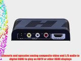Panlong Analog Composite Video L/R RCA Audio AV to Digital HDMI 720p 1080p Converter Upscaler
