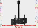 GadKo Premium Flat TV Ceiling Mount Adjustable Pole Angle 32~55 Tilt