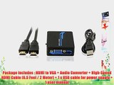 enKo products HDMI to VGA   Audio Mini Converter with High Speed HDMI CableenKo products HDMI