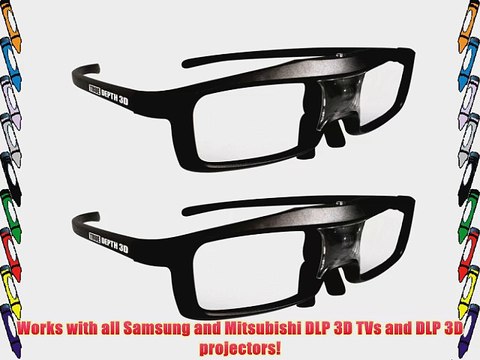 True Depth 3D? NEW Firestorm LT Lightweight Rechargeable DLP link 3D Glasses for All 3D Projectors