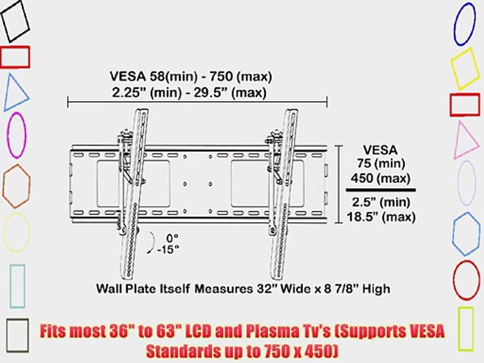 Black Tilting/Tilt Wall Mount Bracket for Sony Bravia KDL-40Z4100 (KDL40Z4100) 40 LCD HDTV
