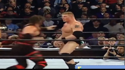 kane attacks brock lesnar