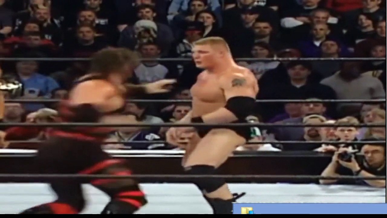 kane attacks brock lesnar