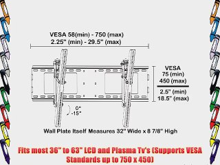 Black Tilting Wall Mount Bracket for Panasonic TH-42PX50U Plasma 42 inch HDTV TV