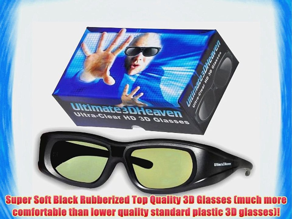 SHARP 3D BLUETOOTH 2013 3D Glasses 3D Heaven Rechargeable Compatible AN-3DG40 3-D Glasses (Sharp