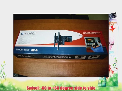 Mount-It! LG-47LH90 Compatible Dual Arm Wall mount (Includes Free HDMI Cable)