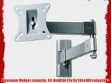 VideoSecu Articulating Monitor TV Wall Mount for 15 - 27 display with VESA 75x75 100x100--Extends