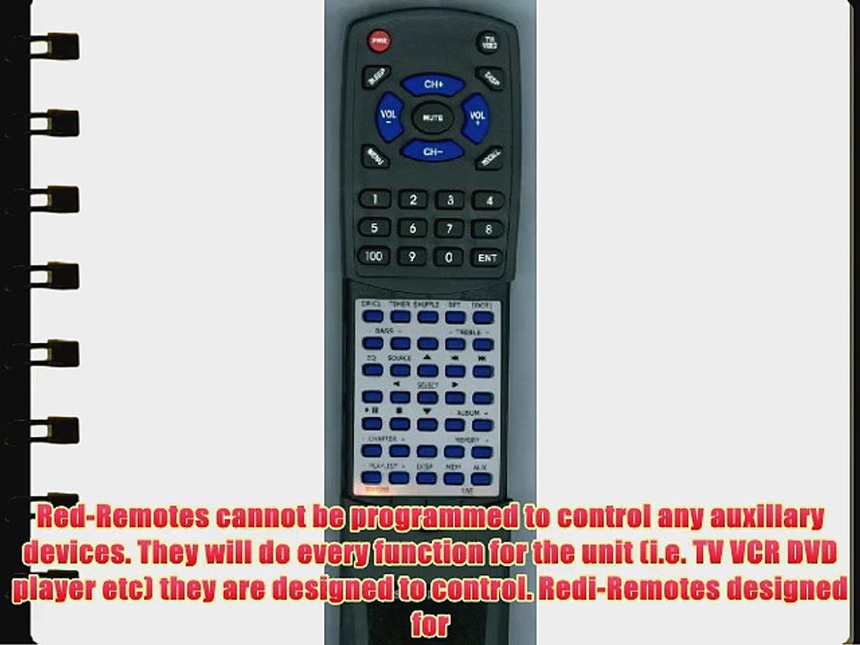 ILIVE Replacement Remote Control for REMIT209B IT209B