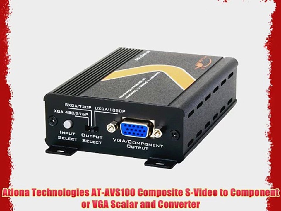 Atlona Technologies AT-AVS100 Composite S-Video to Component or VGA Scalar and Converter